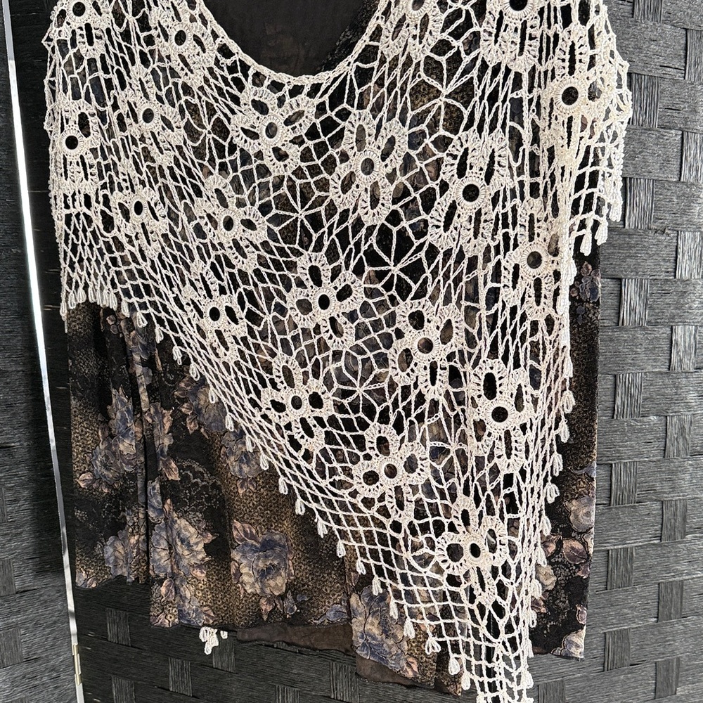 Beaded Lace Overlay Wrap